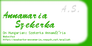 annamaria szekerka business card